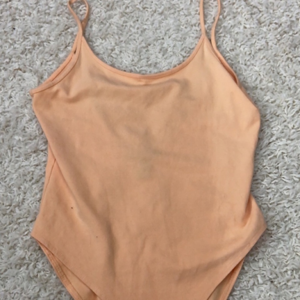 Orange bodysuit low back